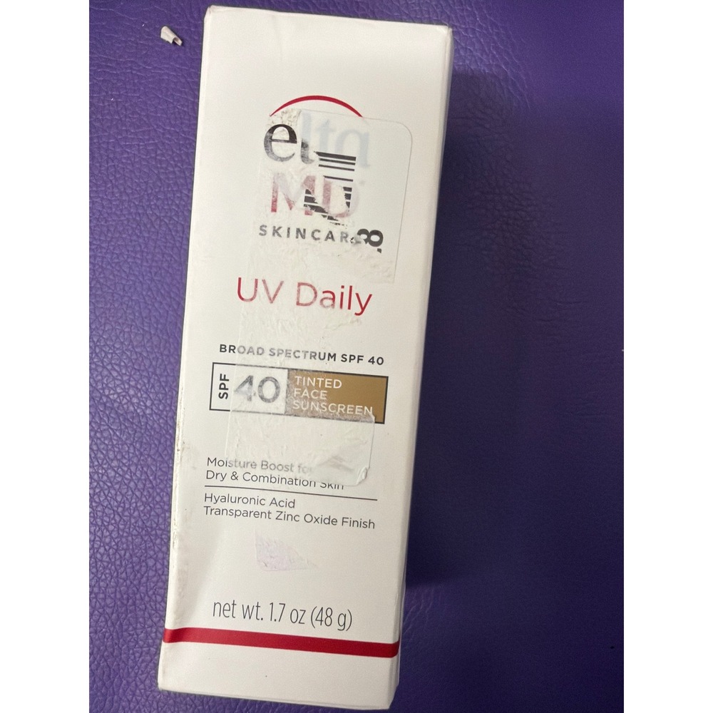 EltaMD UV Daily Tinted Face Sunscreen SPF 40 1.7oz Hyaluronic Acid Zinc Oxide
